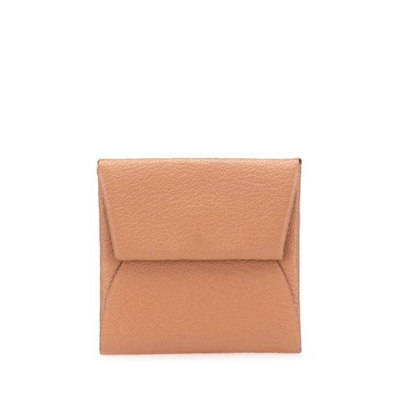 Hermès Bastia Wallet/Coin Purse Brown Epsom Leather Women's HERMES - Picture 1 of 10